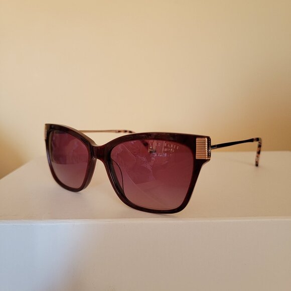 Ted Baker London 57mm Cat Eye Sunglasses, BURGUNDY main image 10